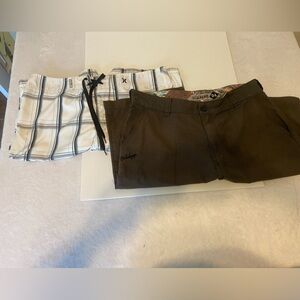 2 Mens Shorts Hurley Board Shorts Sz 34 Billabong Sz 34